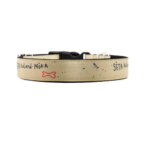Seta kaland moka sand Buckle Collar - 20mm wide - sixfeetdogwear