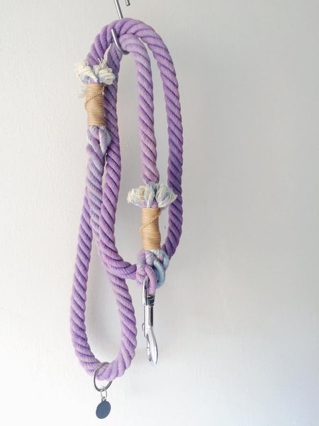 Cotton Rope Leash for smaller dogs - ADJUSTABLE